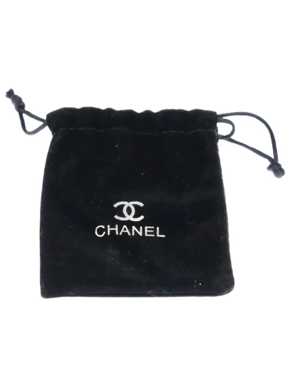 Chanel CC Logo Rhinestone Earrings Gold Plated